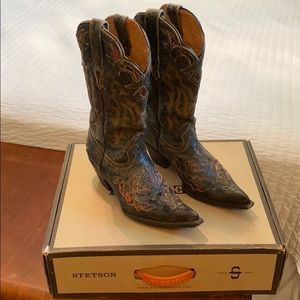 stetson snakeskin boots